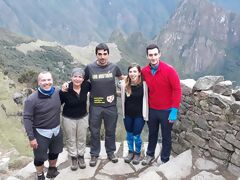 Ankunft der Wandergruppe in Machu Picchu