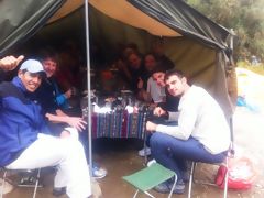 Mittagessen während der Wanderung